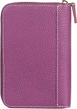 LONDO Genuine Leather Padfolio Purple with Zip Pen Holder Notepad view 6