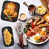 Dzpuhuojz 2Pcs Silicone Air Fryer Liners for Dual Drawer Fryers view 4