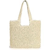 Straw Beach Bag, Women Tote Bag Woven Shoulder Bag, Handmade Large Summer Handbag Hobo Bag for Beach Picnic Vacation