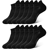 BAMBOO COOL Men's Ankle Socks Athletic Low Cut Cushioned Moisture Wicking, Running Socks Arch Support Breathable, 6 Pack
