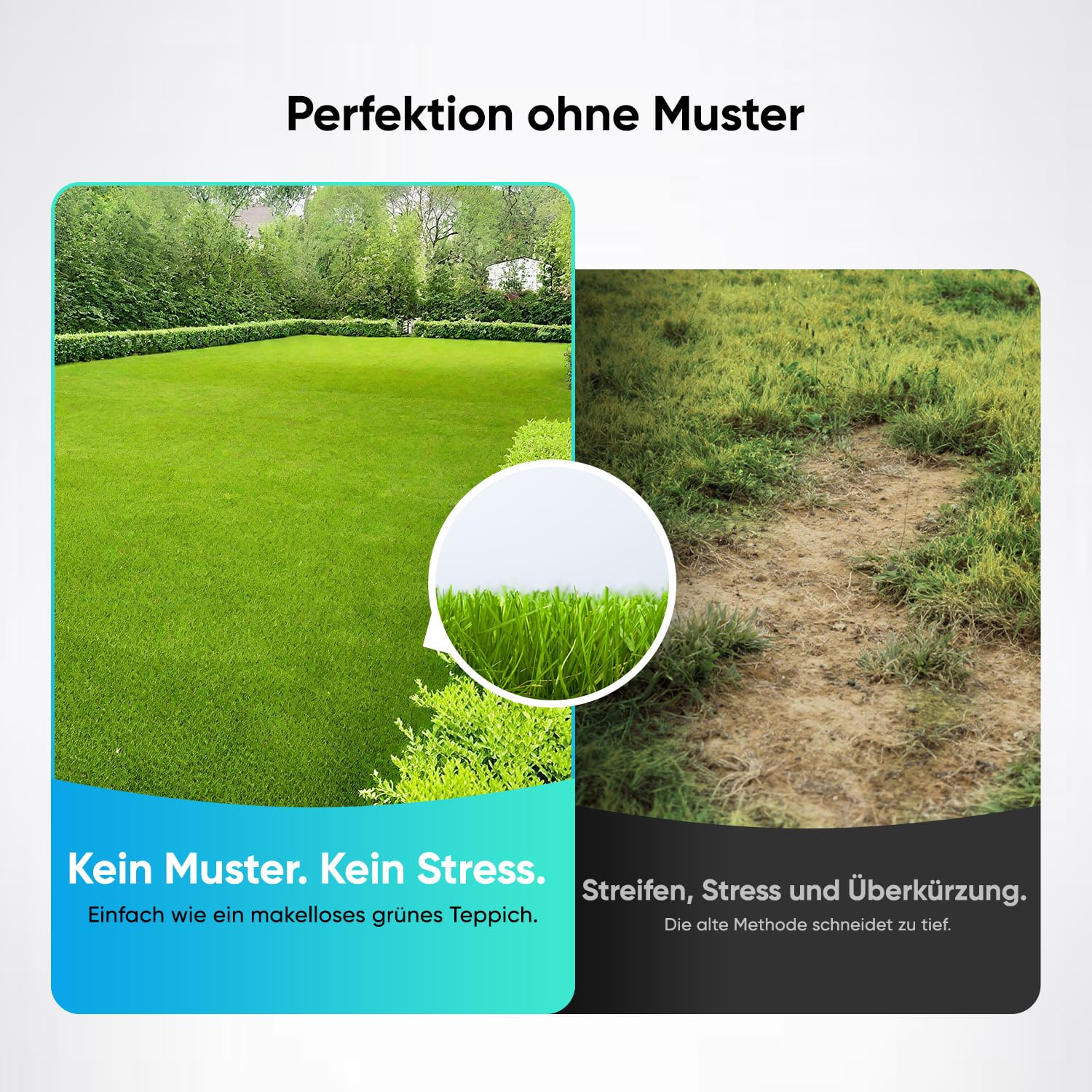 Sunseeker V3 Plus Mähroboter ohne Begrenzungskabel 1000 m², Vision AI Doppel-Auge, 42% Steigung, App-Steuerung, Rasenmäher mit EIN-klick-Mähen, silbergrau 4