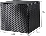 CASARIA Polyrattan Garden Cushion Storage Box 318L 75x75x70cm Waterproof Gas view 9