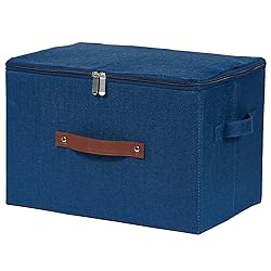 VinneGenzz Storage Bins with Zipper Lid Cotton