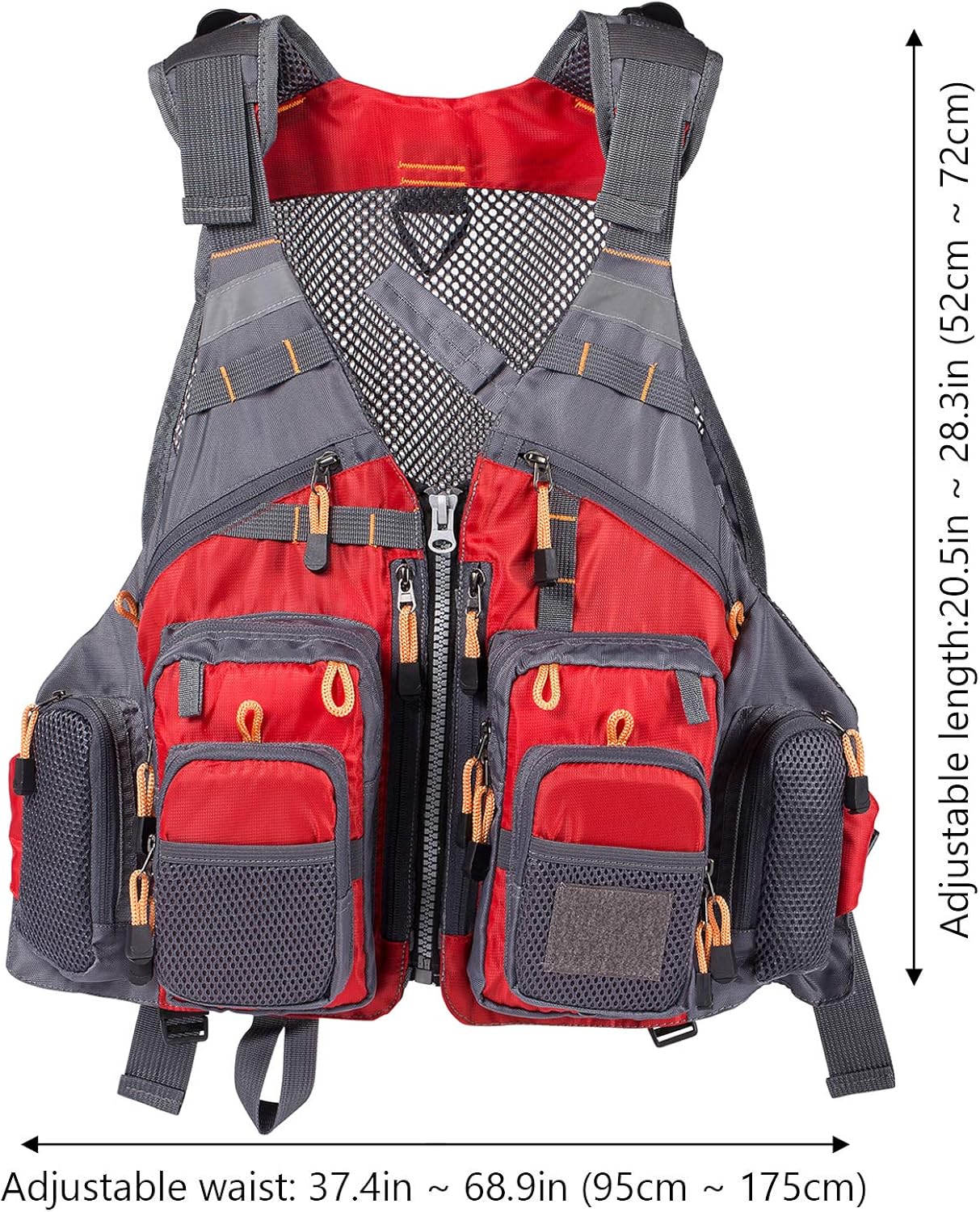 Bassdash Strap Fishing Vest Adjustable for Men and Women, for Fly Bass Fishing and Outdoor Activities: Clothing