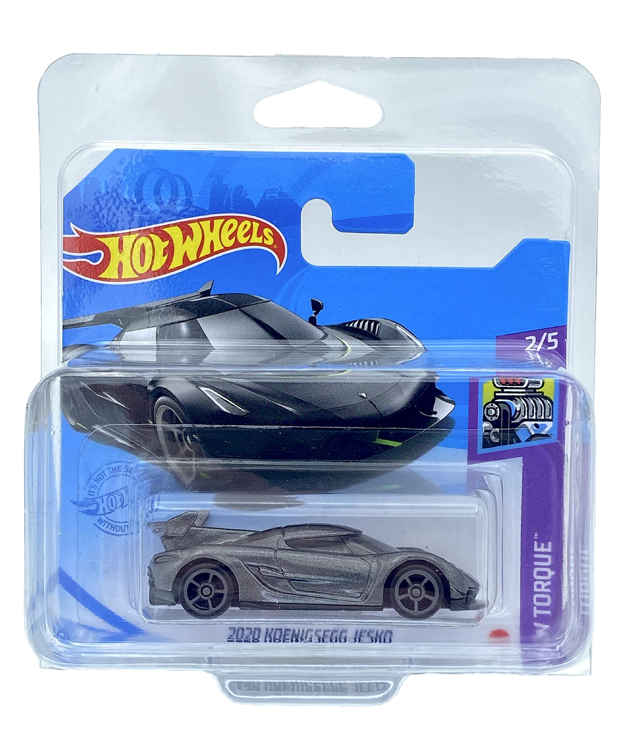 Hot Wheels 2020 Koenigsegg Jesko (Silver) 2/5 HW Torque 2021 - 86/250 (Short Card) GRY04 *** COMES IN A KLAS CAR KEEPER PROTECTIVE COLLECTORS CASE ***