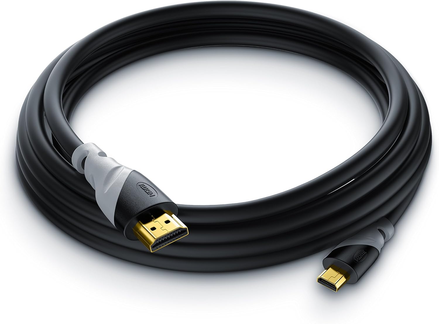 CSL – 2m HQ Full HD Micro HDMI Type D to HDMI Type A – gold plated High ...