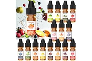 ERCORART Food Flavoring Oil - 16 Liquid Lip Gloss Flavoring Oil, Concentrated Candy Pineapple Lavender Vanilla Extract Flavor Oil for Baking, Cooking, Drinks, Slime Making, Water & Oil Soluble - 0.25 Fl Oz