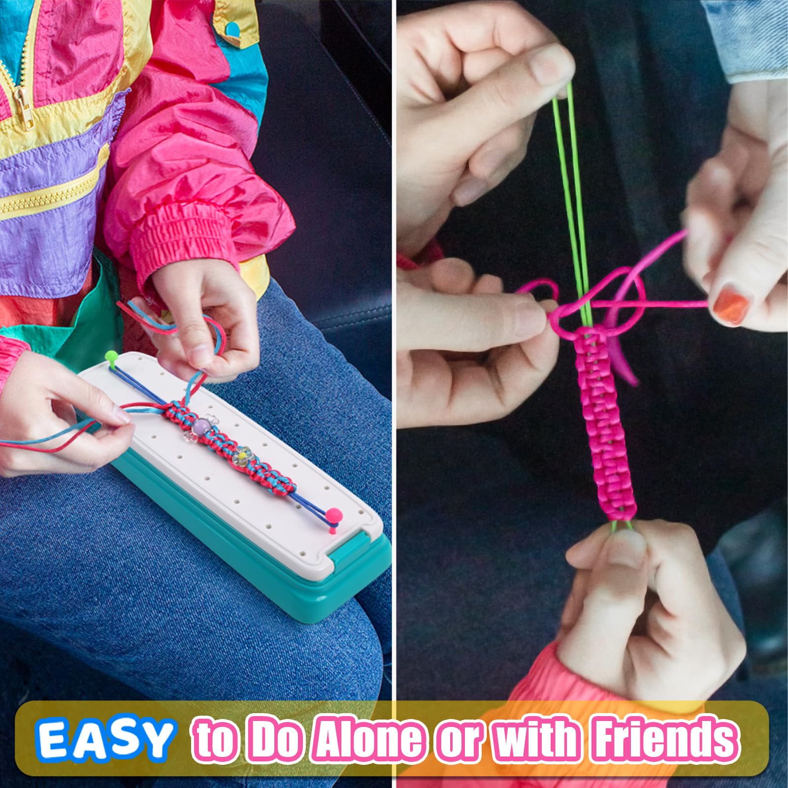 GILI Friendship Bracelet Making Kit for Girls Age 8-12 – DIY Arts and Crafts Toys – Best Christmas Birthday Gifts Ideas for Girls 7 8 9 10 11 Years Old