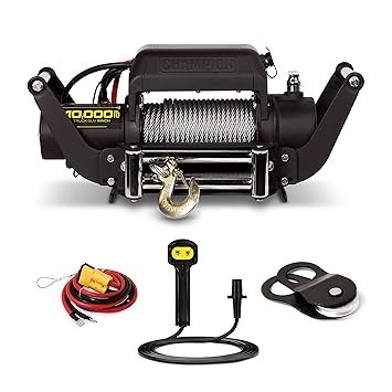 Champion 10 000 Lb Truck Suv Winch Kit With Speed Mount And Remote Control
