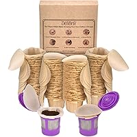 Delibru Unbleached K Cup Filters With Lid for Reusable Coffee Pods - Pack of 300 - Keurig Coffee Filters for K Cup…