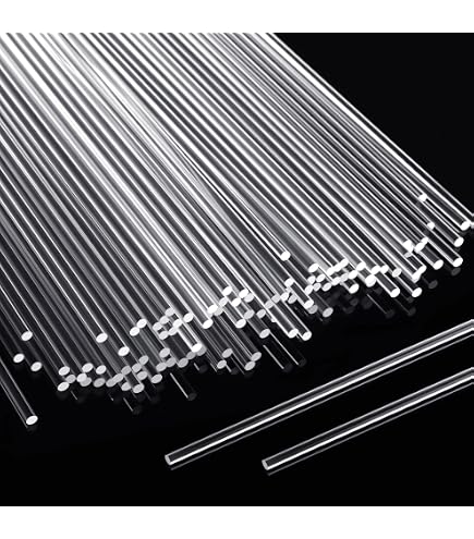 Clear Plastic Dowel Rods For Crafts 100-Pack Clear Acrylic Rods - 8 ...