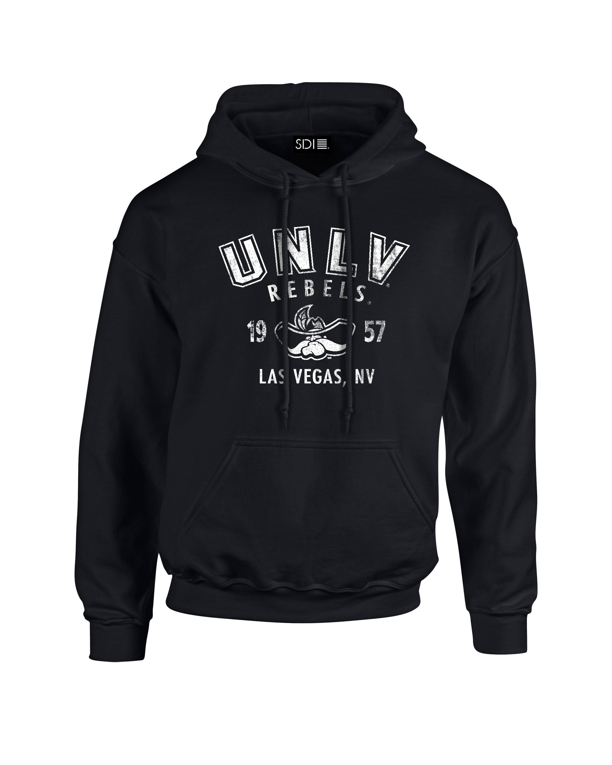 Photo 1 of UNLV Rebels 50/50 Blended 8 oz. Hooded Sweatshirt, Black, Small