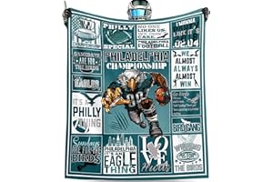 MAUPIVAE Super Cozy Throw Blanket Flannel Football Blanket Sports Blankets for Gifts Sofa Bed Couch Living Room 62" x 52"