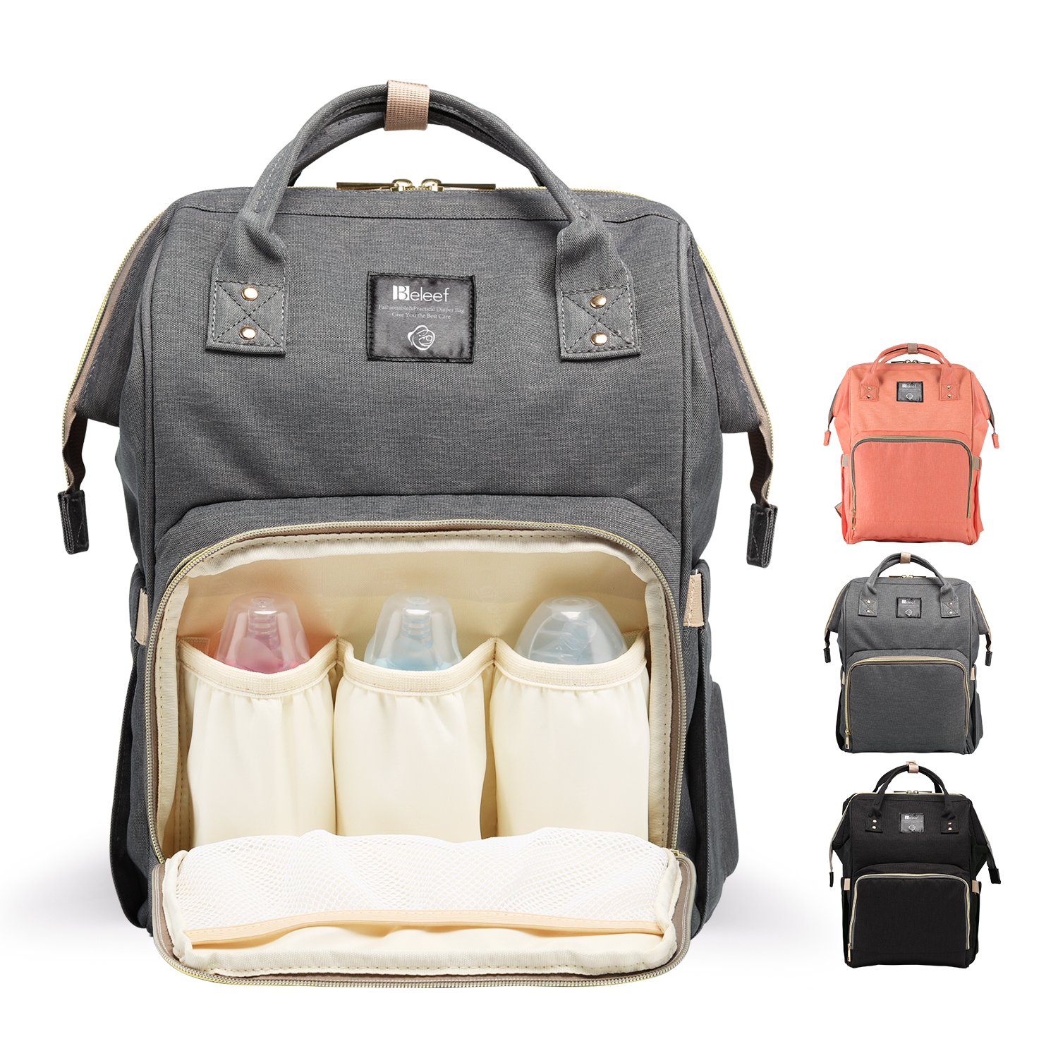 baby changing bags with insulated pockets