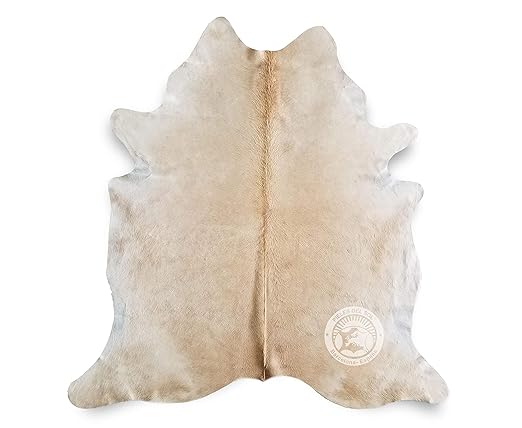 Sunshine Cowhides Tappeto Di Pelle Di Mucca Beigebianco 150