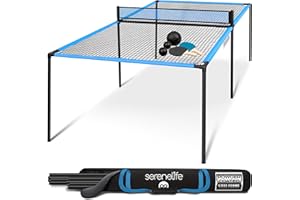 SereneLife Portable Ping Pong Table – Foldable Table Tennis Table for Indoor & Outdoor Play, Easy Assembly, for Game Room, Ca