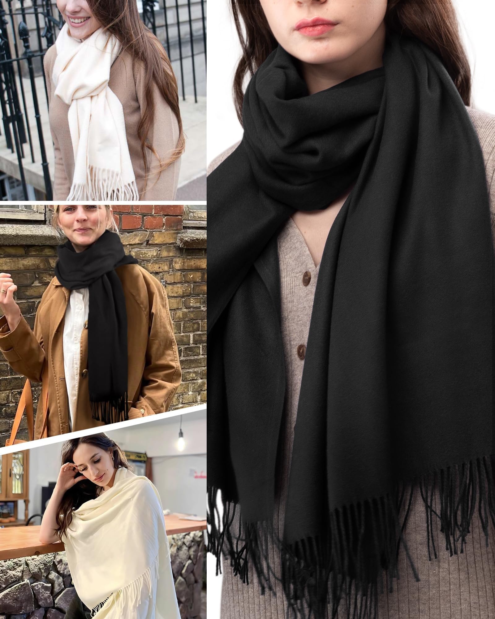 FURTALK Pashmina Shawls and Wraps for Evening Dress Women's Scarf Wedding Bride Bridesmaid Gifts Winter Scarves