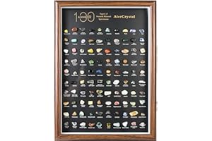 AIERCRYSTAL 100pcs Natural Crystal Gemstone Collection - Mixed Raw Mineral Specimens including Quartz, Amethyst, and More for Healing, Display, Decoration, and Gift Giving