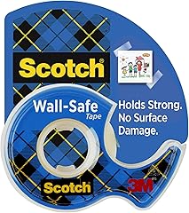 Scotch Wall-Safe Tape, 1 Dispenser Roll, Removable Wall Safe Tape, for Hanging Photos, Art, Décor, 3/4 in x 650 in