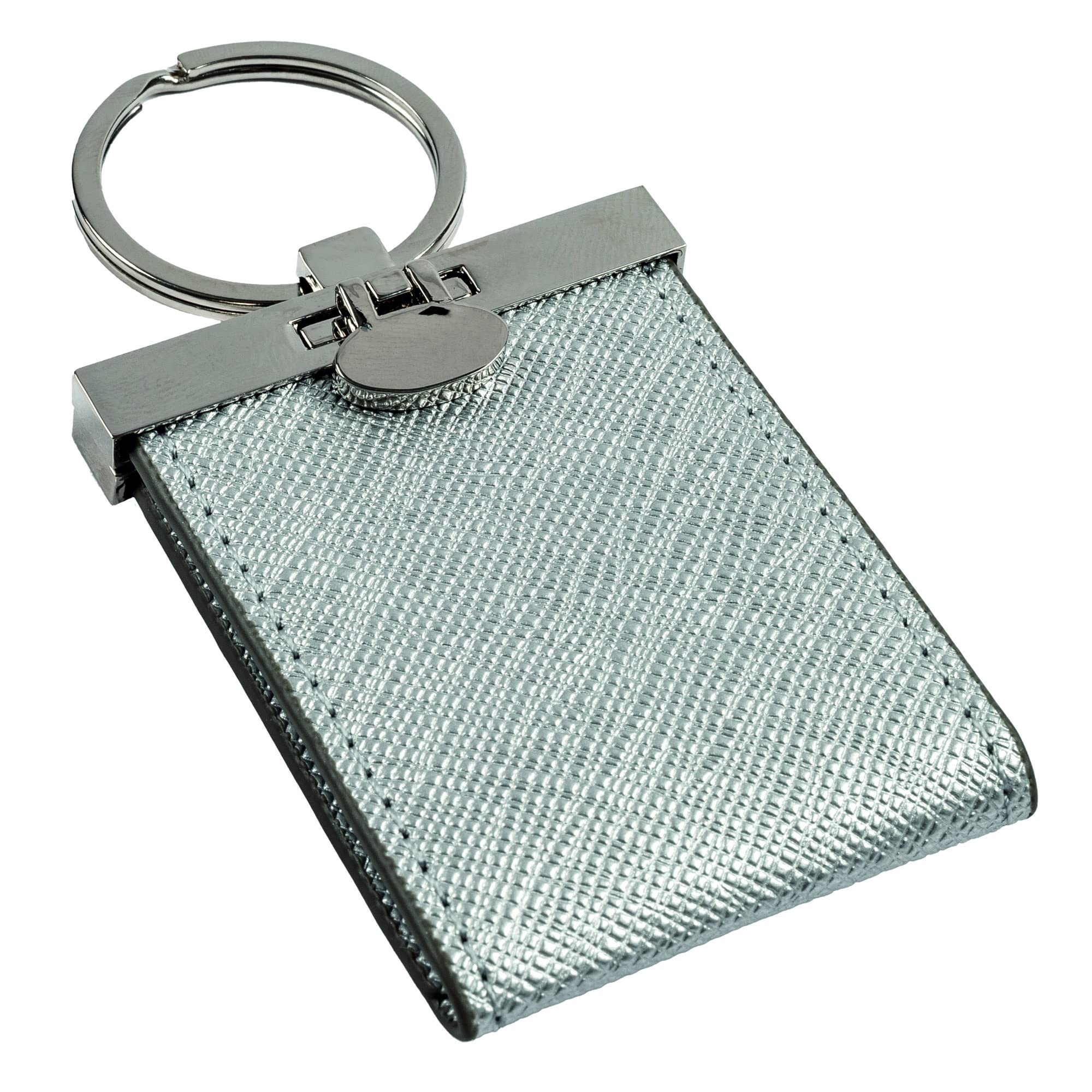 walther Design key Ring Silver 3,5 x 4,5 cm Made of Imitation Leather foldable, for 2 Photos 3,5x4,5 cm PIMP AND CREATE MR-188