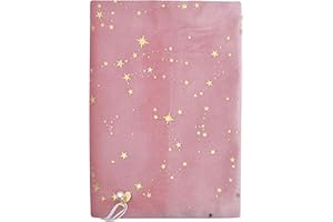 BLBMH A5 Book Covers for Paperbacks Book Cover for Privacy Fit for 5.5x8.3 inch Adjustable Book Sleeve Cover for Women Over 15 Diary Softcover Protector for Notebook - Velvet Pink