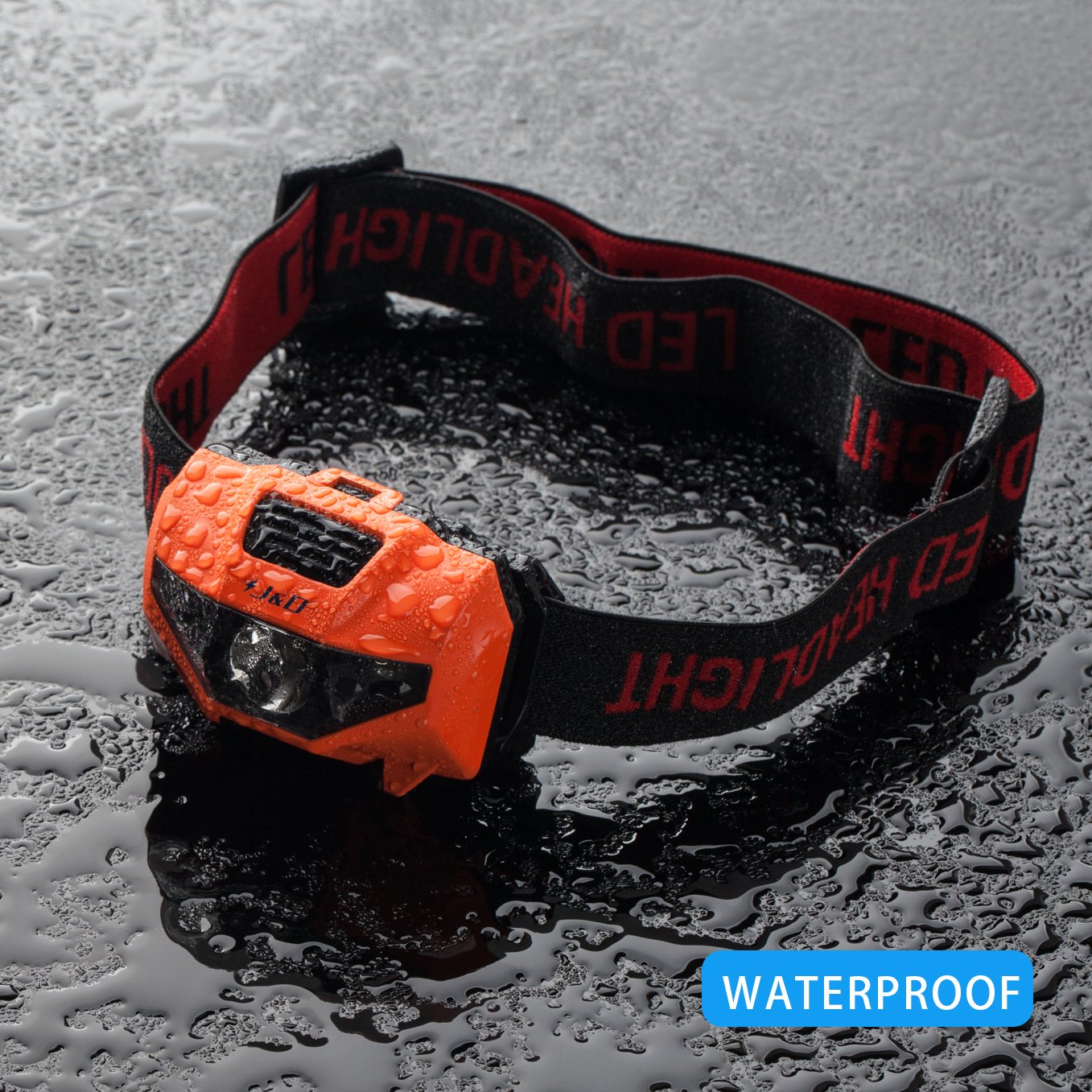 Runing Perfect for Camping J/&D LED Headlamp Flashlgiht with 4 Brightening Modes Reading and etc. Batteries Not Included 3 AAA Batteries Powered Headlight Hiking