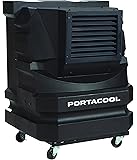Portacool PAC2KCYC01 Cyclone 3000 Portable Evaporative Cooler with 700 Square Foot Cooling Capacity, Black