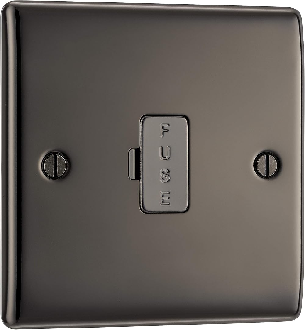BG Electrical Black Nickel 13A Unswitched Fused Connection Unit - Nexus Metal