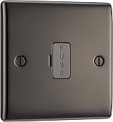 BG Electrical Black Nickel 13A Unswitched Fused Connection Unit - Nexus Metal