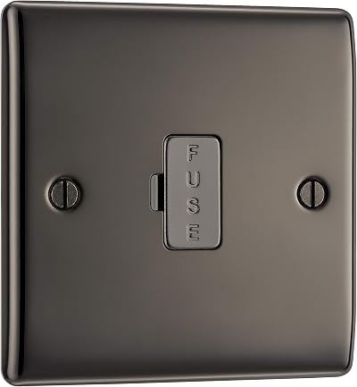 BG Electrical Black Nickel 13A Unswitched Fused Connection Unit - Nexus Metal