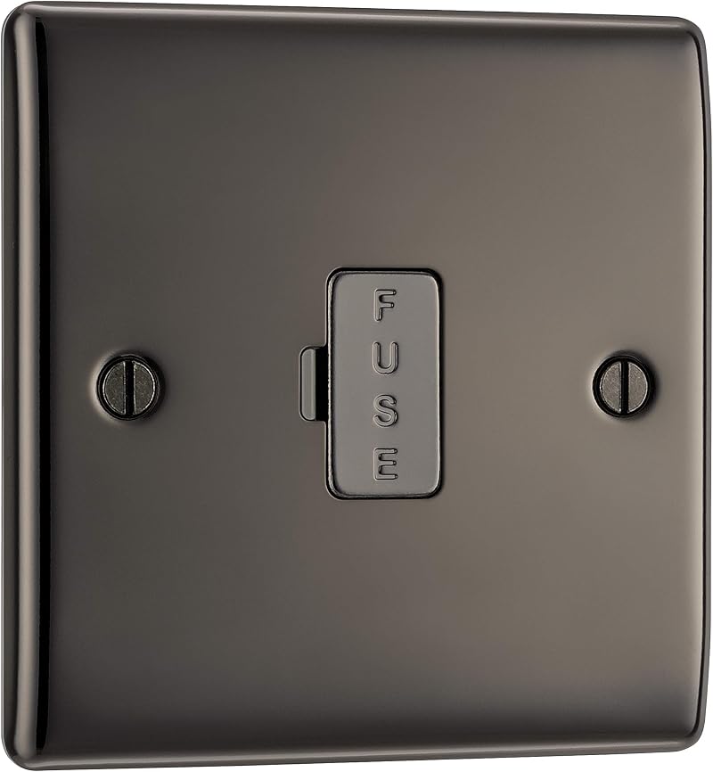 BG Electrical Black Nickel 13A Unswitched Fused Connection Unit - Nexus Metal
