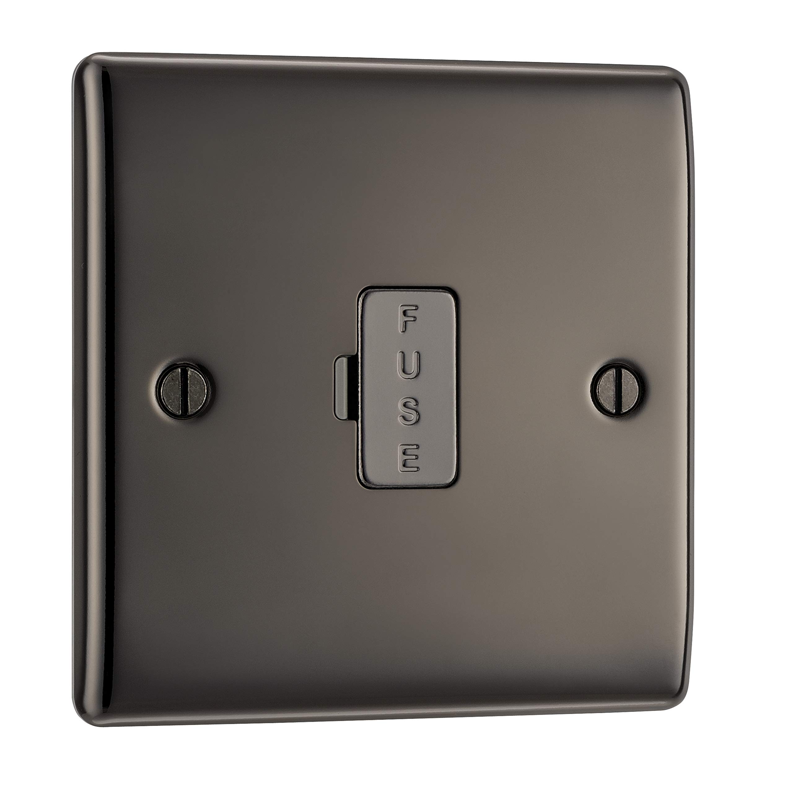 BG Electrical Unswitched Fused Connection Unit, Black Nickel, 13 Amp