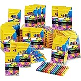 Extrapins 50 Pack Crayons Bulk, Crayon Packs with 8 Assorted Colors, 400 Count Bulk, Crayons Party Favors, Mini Boxes of Crayon for Home Office Birthdays Party Supplies