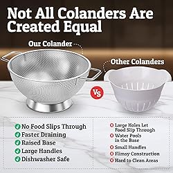 PriorityChef Premium Stainless Steel Colander for