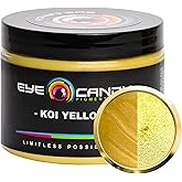 Eye Candy Pigments Premium Yellow Mica Powder - Koi Yellow (50gr) - for Epoxy, Resin, Soap, Paint, Woodworking, Acrylic Pouring, Bath Bombs, Fishing Lures - DIY Arts and Crafts Additive
