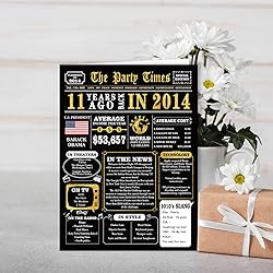 MOROLURU Unique 11th Birthday Card, Happy 11th