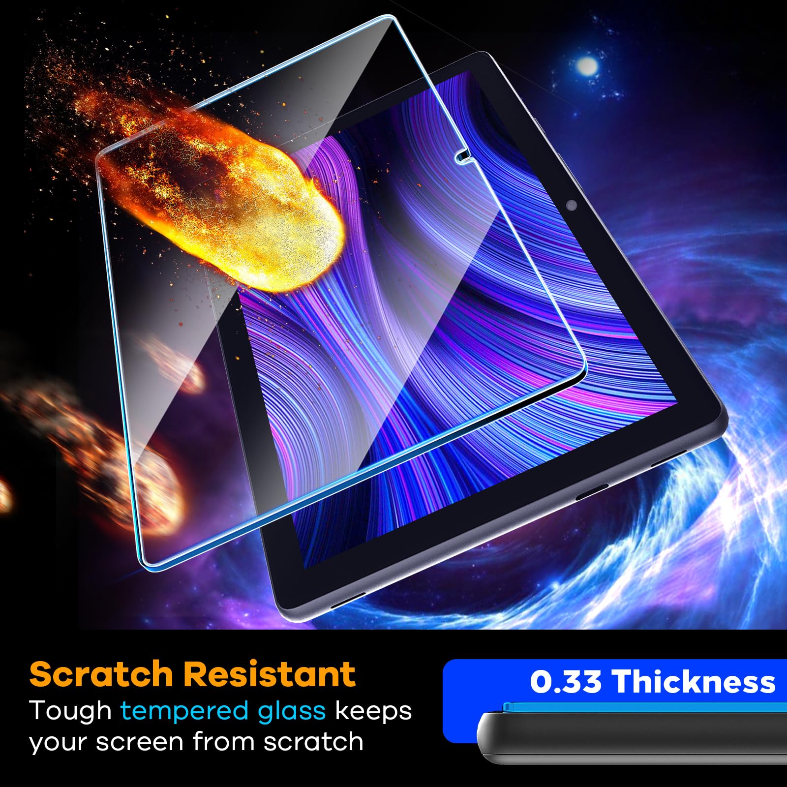 AACL 2-Pack Tempered Glass for All-New W10Y Fire HD 10 Screen Protector 10.1Inch (2023/2021,13th/11th Gen), 9H Glass for W10Y Fire HD 10 Tablet Screen Protector [Easy Installation][Anti-Scratch]