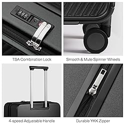 mixi 24 Inch Large Expandable Checked Luggage PC