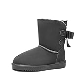 DREAM PAIRS Women's Winter Snow Boots FuzzyChic Bow