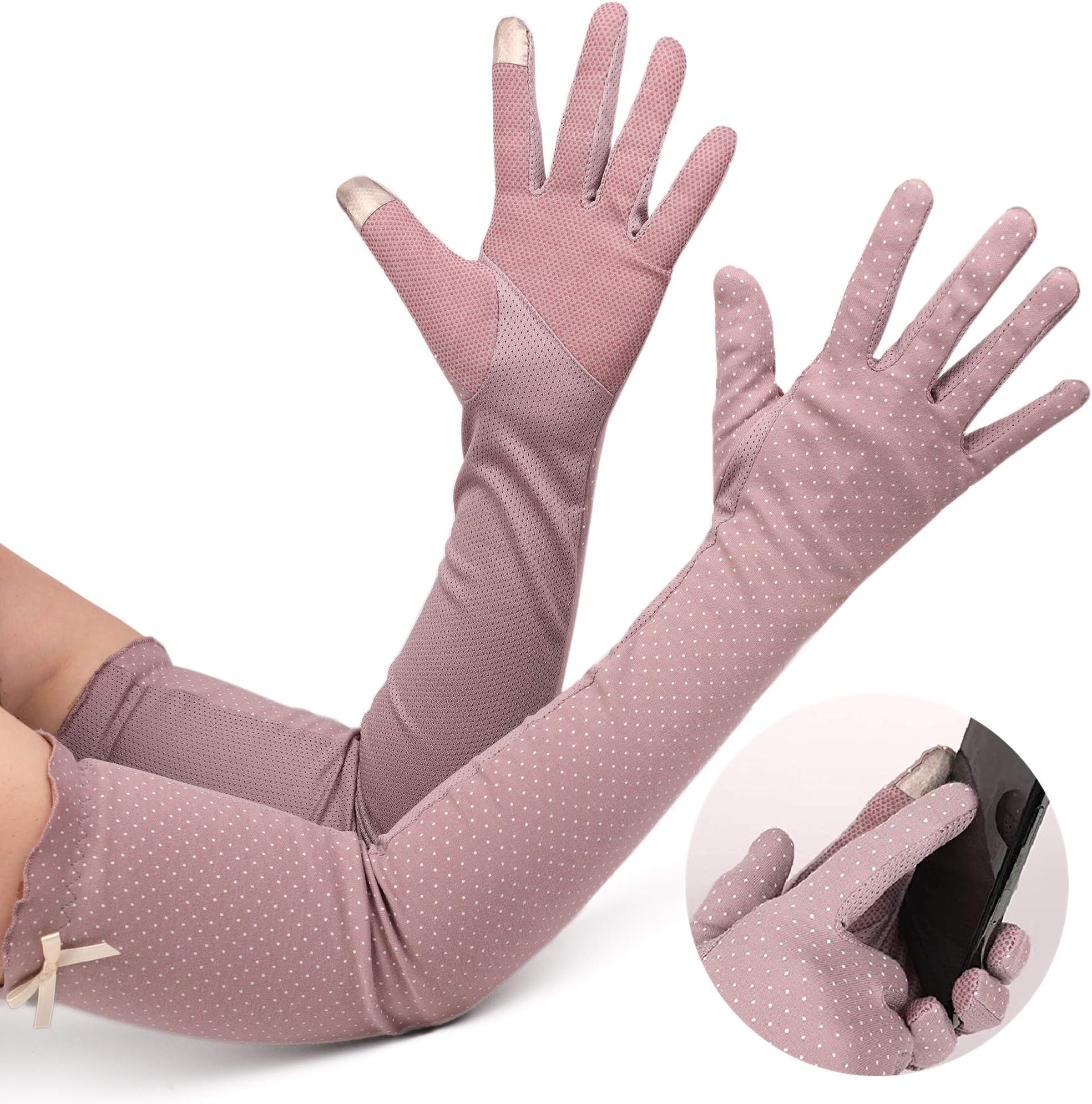 Zeltauto Women's Arm Sleeve Glove UV Protection Touchscreen Driving Gloves UPF 50+ for Cycling, Golf, Hiking