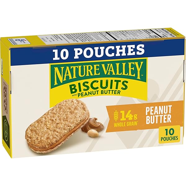 NATURE VALLEY BISCUIT SANDWICHES, PEANUT BUTTER, SNACK BARS,...