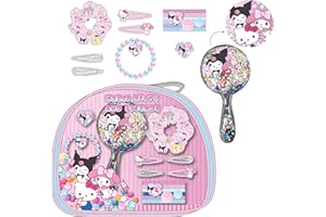 Hello Kitty and Friends Beauty Bag - Complete Kit with Mirror, Clips, Scrunchies and Bracelet