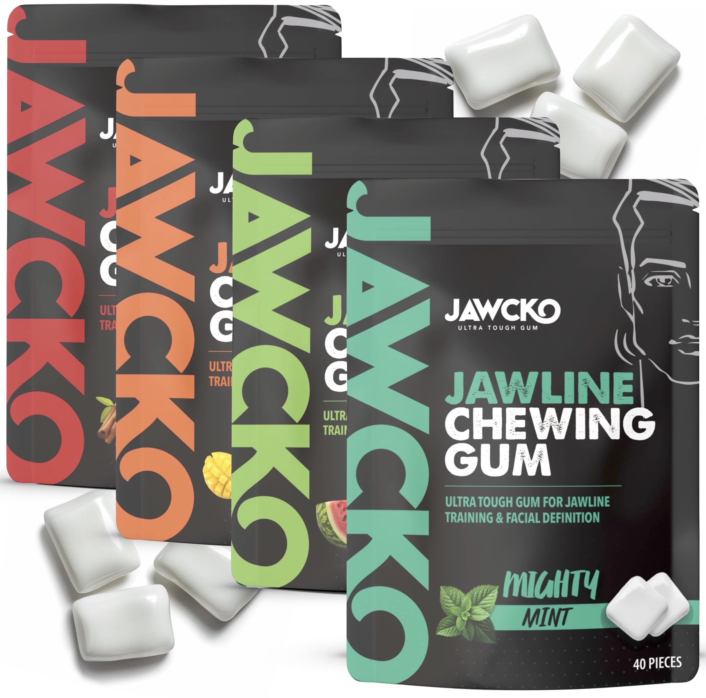 JAWCKO Ultra-tough Jawline Chewing Gum Variety