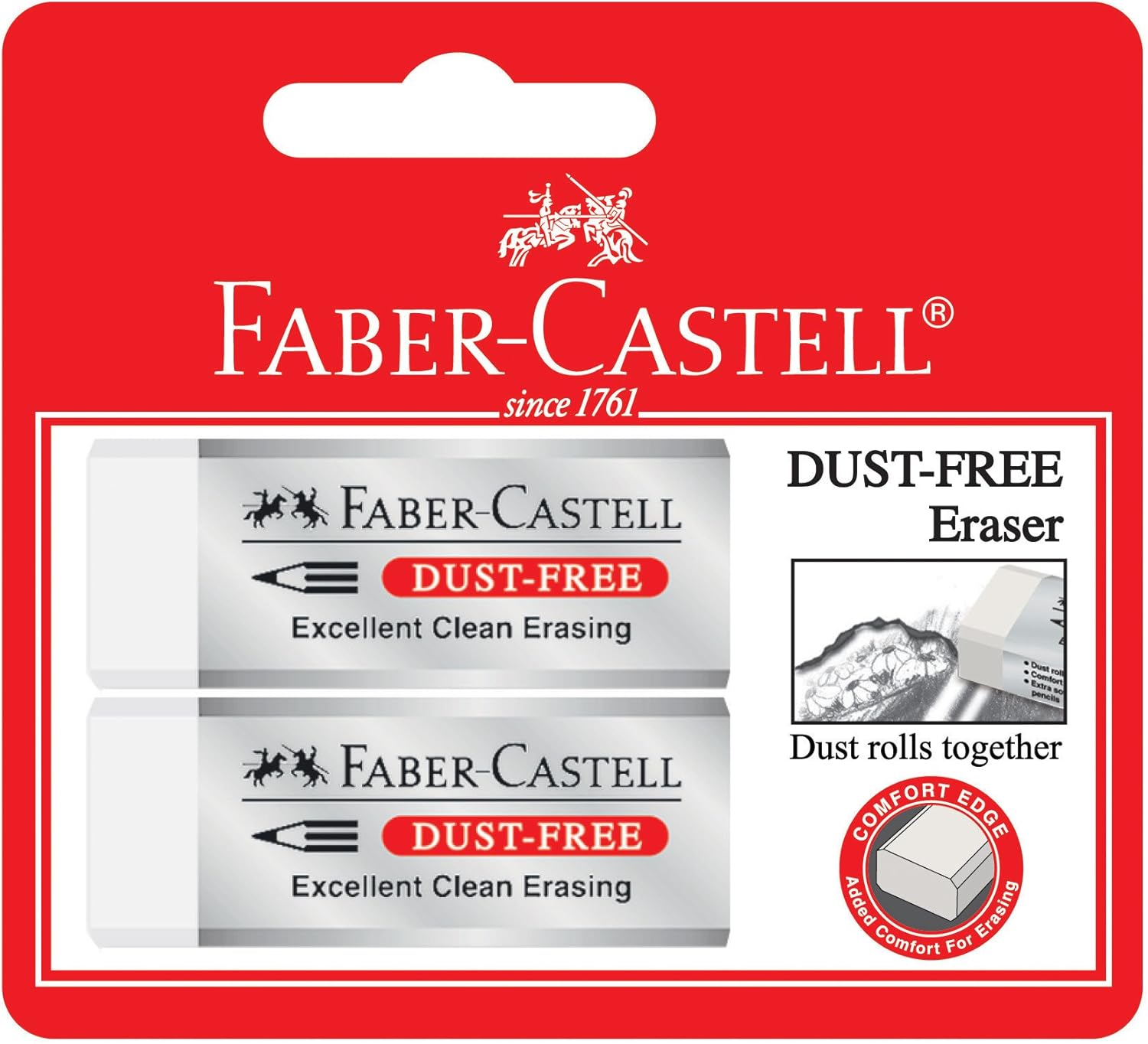 FaberCastell DustFree Eraser (Pack of 2) Amazon.co.uk Office Products