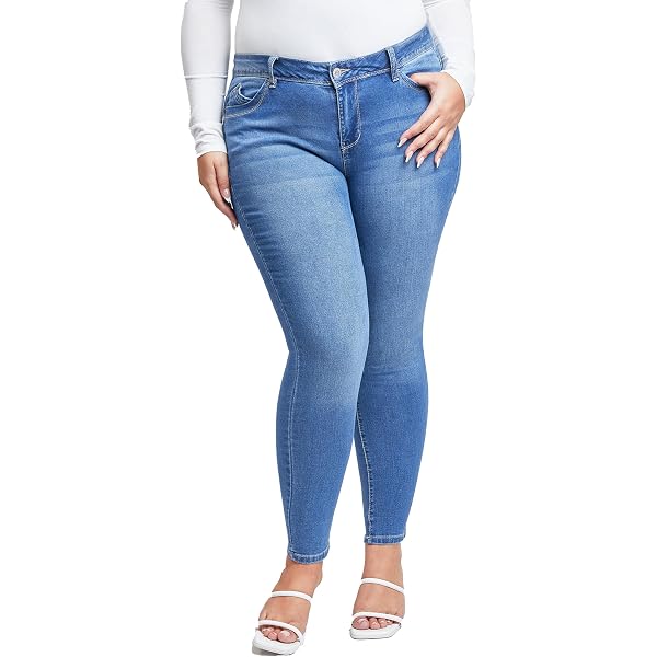 YMI Jeans Women's Plus Size Sustainable Essential Skinny Jeans