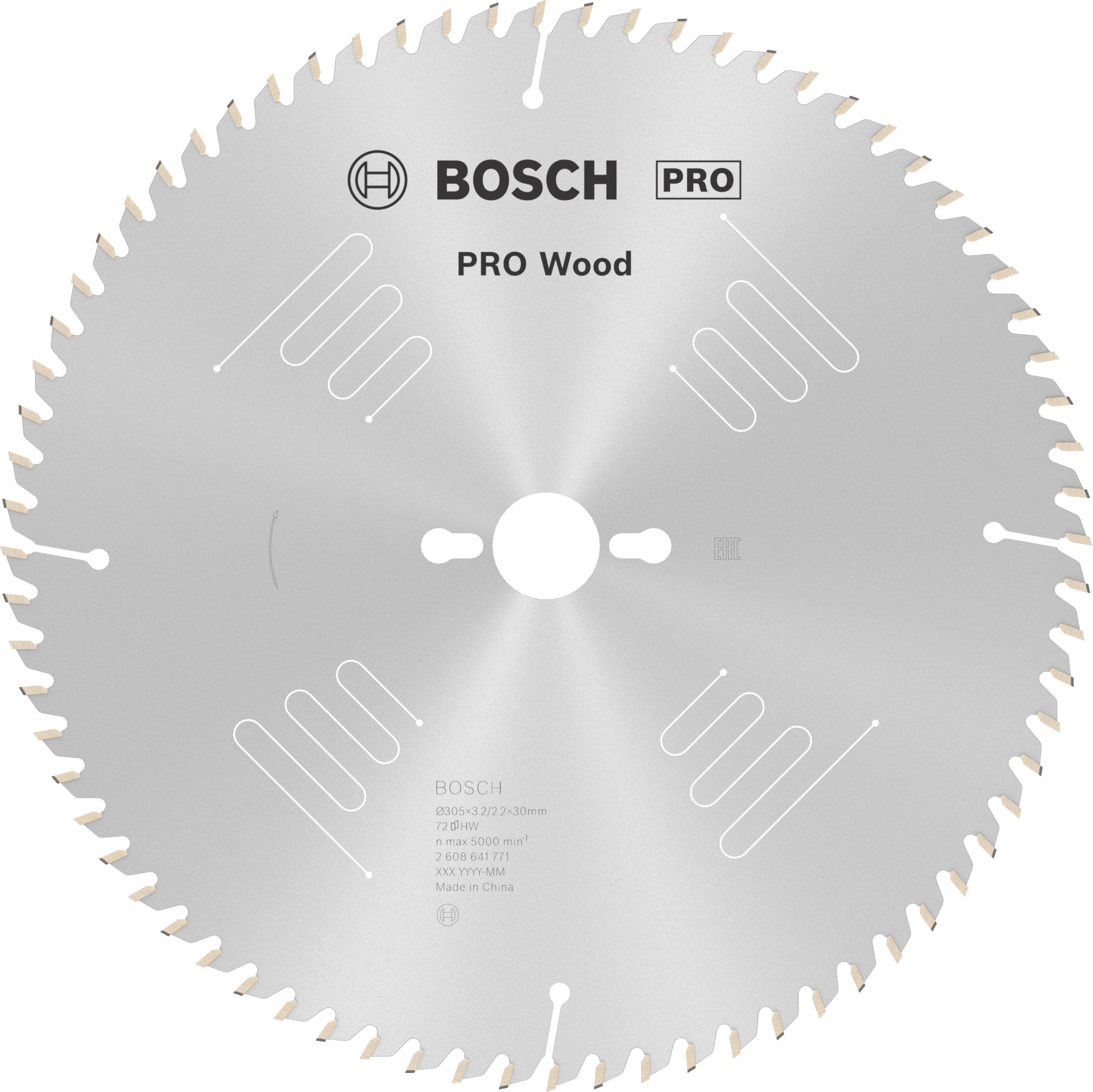 Bosch 1x PRO Wood Circular Saw Blade for Corded Table Saws (for Softwood, Hardwood, Ø mm, Professional Accessory Table Circular Saw)