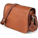 BERLINER BAGS Vintage Genuine Leather Shoulder Bag Lisbon, Crossbody Bag, Small Messenger Bag for Women