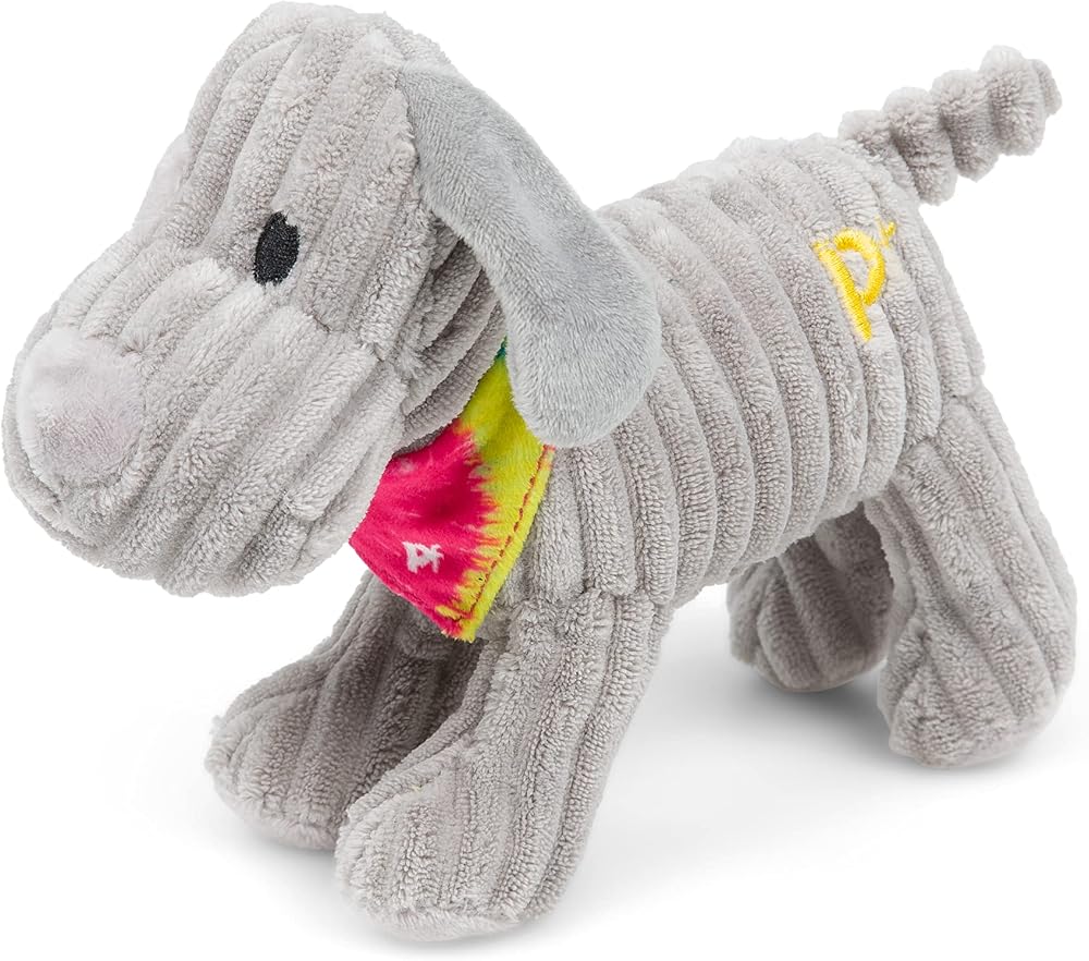 Petface Little Petface Fun Freddi Cord Plush Puppy Dog Toy Squeaker