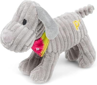 Petface Little Petface Fun Freddi Cord Plush Puppy Dog Toy Squeaker