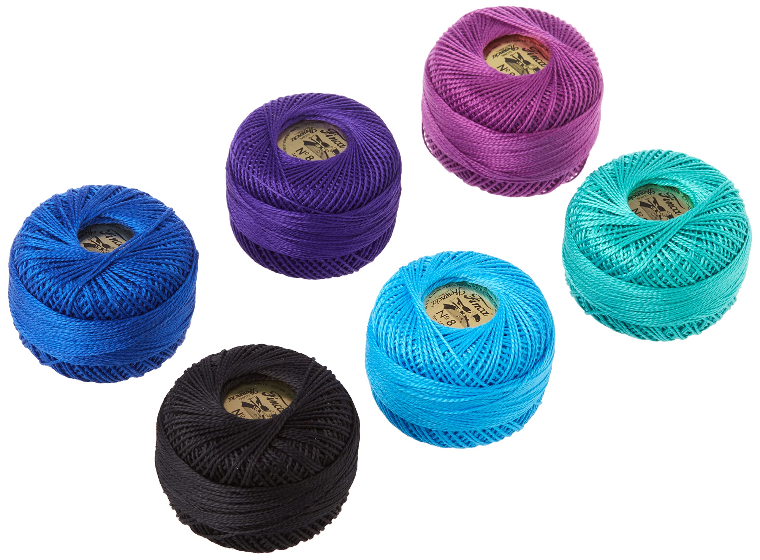 Colonial Needle Presencia America Perle Cotton Balls Sampler, Moon Glow, 6-Pack